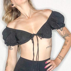 Micro Milk Maid Peasant Blouse